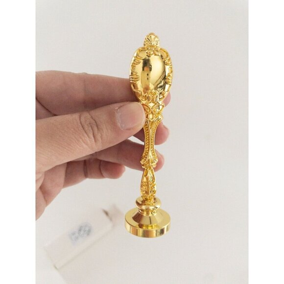 Vintage Gold Wax Seal Stamp Initials FMS - Picture 5 of 10